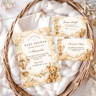 Elegant Brown Bear Baby Shower Napkins