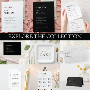 Personalized White Wedding Place Card