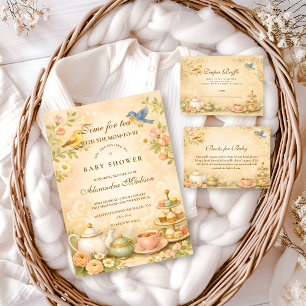 Time for Tea With the Mom-to-Be Baby Shower Invitation