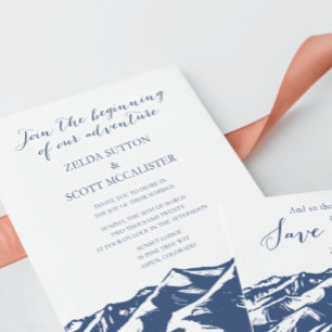 Elegant Mountain Wedding invitation