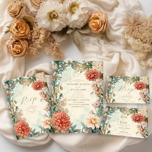 Unique Victorian Royal Floral Wedding  Save The Date