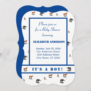 Assorted Animals Themed Baby Shower Bingo