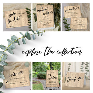 Pale Rustic Wood Simple Typography Our Wedding Foam Board