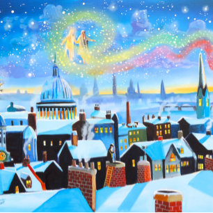 Merry Christmas Scrooge and London Holiday Card