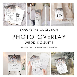 Photo Overlay Romantic Quote Names Date Initials Unity Candle Set