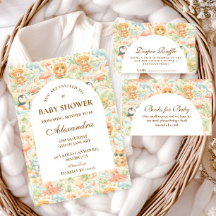 Pastel Summer Animals Baby Shower Napkins