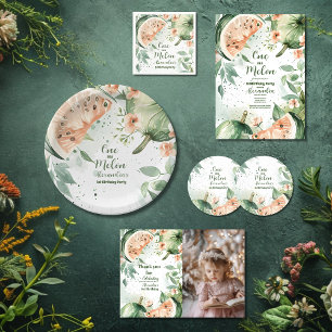 One in a Melon Watermelon Watercolor 1st Birthday Foam Board