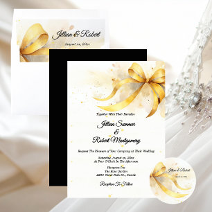 Elegant Gold Wedding Congratulations Retractable Banner