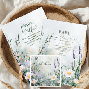 Elegant Blush Floral Baby in Bloom  Paper Plates