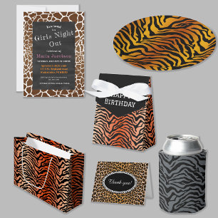 Tiger print wine label
