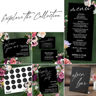 Elegant Simple Contemporary Typography Black Menu
