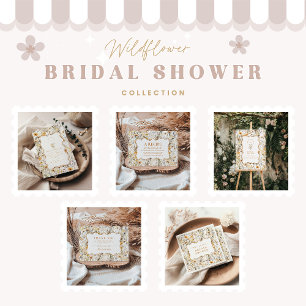 Vintage Yellow Wildflowers Bridal Shower Foam Board
