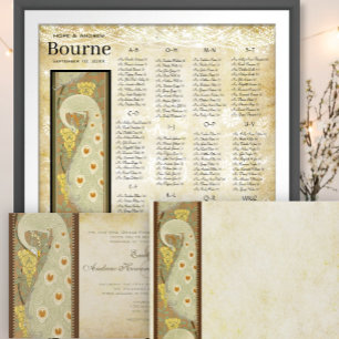 Art Nouveau Dragonfly Lily Pad Wedding Invitation