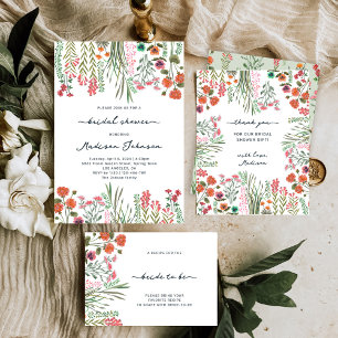 Colorful Wildflower Bridal Shower Invitation