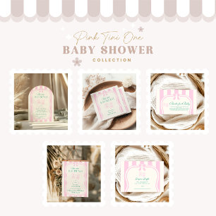 Pink Tini One Is On The Way Baby Shower Invitation