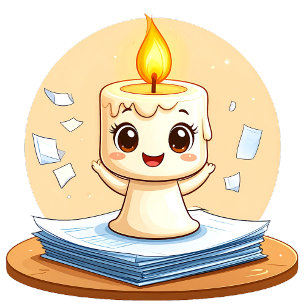 Elegant Memorial Candle with Golden line Mini Candle Favors