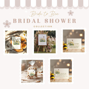The bride to bee daisy watercolor shower invitation