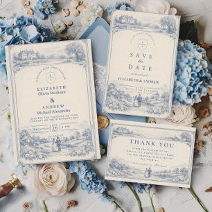 Classic European Garden Wedding Invitation