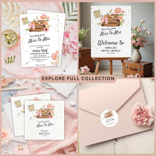 Traveling from miss to mrs Adventure Bridal shower Invitation