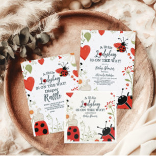Little Ladybug Spring Baby Shower Invitation