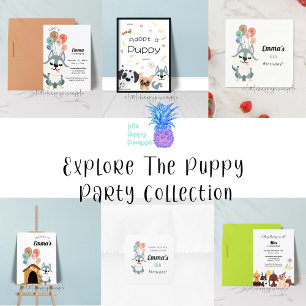 Colorful Dog Bone Party  Paper Plates