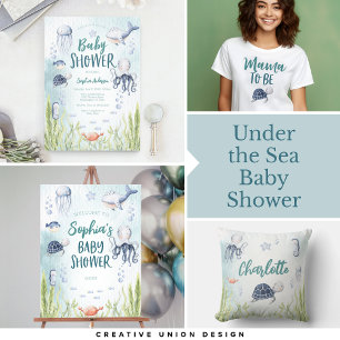Budget Under The Sea Baby Shower Invitation Flyer