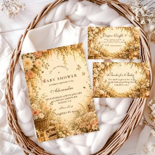 Elegant Floral Boho Baby Shower Napkins
