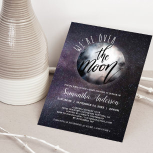 Books for Baby Moon Galaxy Baby Shower Enclosure Card