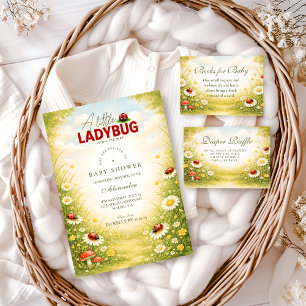 Little Ladybug Meadow Celebration Diapper Raffle Enclosure Card