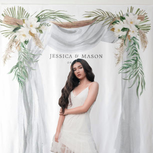 Bohemian Arch Wedding Postponed Announcement