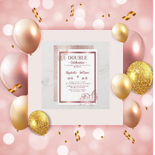  Bronze Adult Double Joint twin birthday   Thank You Card