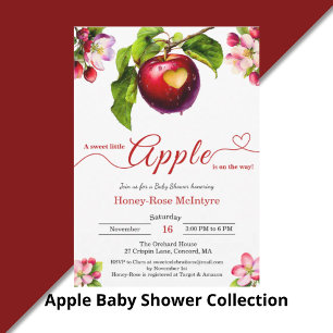 A Little Apple Is On The Way   Fall Baby Shower  Napkins