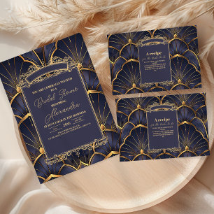 Purple Vintage Art Deco Bridal Shower Invitation