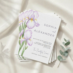 Wedding Invitation "Delicate Irises"