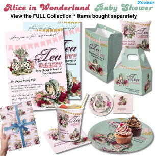 Vintage Alice in Wonderland Tea Party Custom Party Invitation