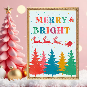 Colorful Bright Photo Merry Christmas  Ceramic Ornament