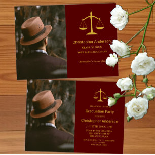 Legal Professional Graduation Party Invitation