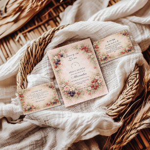 Blush Berry Botanical Bridal Shower Napkins