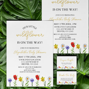 Little Wildflower Baby Shower Invitation