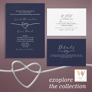 Chic Navy Blue Wedding Table Number