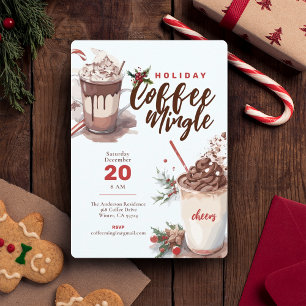 Christmas Holiday Festive Coffee Hot Coco Party  Favor Tags