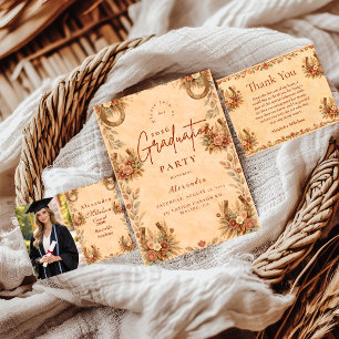 Western Wildflower Country Party Thank You Card