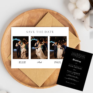 Minimalist Chic Front Photo Modern Script Wedding Invitation
