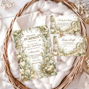 Cottage Garden Little Pumpkin Baby Shower Napkins