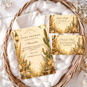 Whimsical Cactus Boho Baby Shower Napkins
