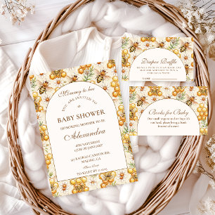 Honey Bee Theme Diapper Raffle Enclosure Card