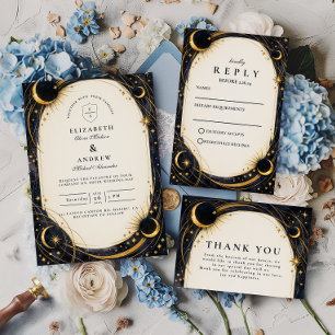 Celestial Night Garden Wedding Save The Date