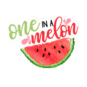 One In a Melon Watermelon Photo Invitation - Red