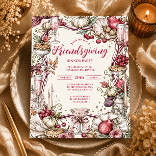 Romantic Coquette Friendsgiving Dinner Menu