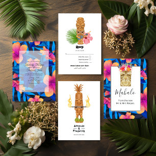 Summer Beach Floral Wedding Invitation